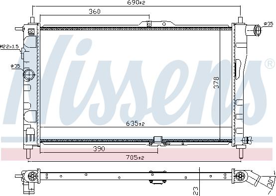 Nissens 690895 - Radiators, Motora dzesēšanas sistēma adetalas.lv