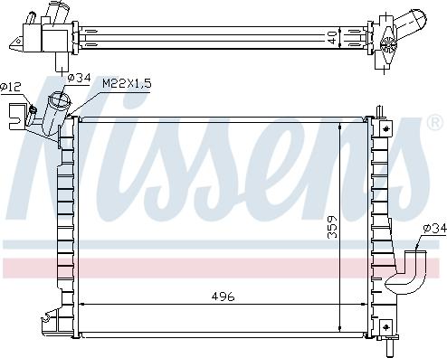 Nissens 691308 - Radiators, Motora dzesēšanas sistēma adetalas.lv