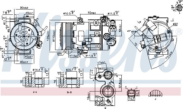 Nissens 890420 - Kompresors, Gaisa kond. sistēma adetalas.lv