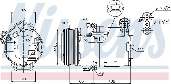 Nissens 89050 - Kompresors, Gaisa kond. sistēma adetalas.lv