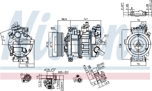 Nissens 890602 - Kompresors, Gaisa kond. sistēma adetalas.lv