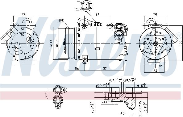 Nissens 890040 - Kompresors, Gaisa kond. sistēma adetalas.lv