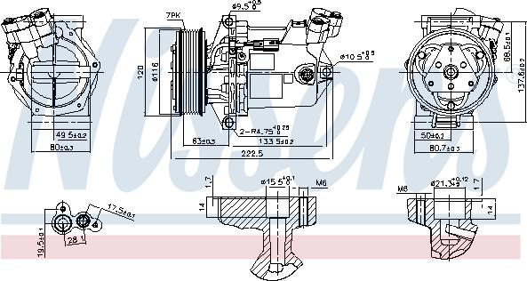 Nissens 890042 - Kompresors, Gaisa kond. sistēma adetalas.lv