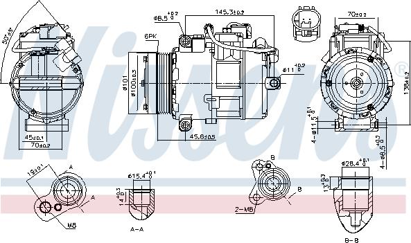 Nissens 890012 - Kompresors, Gaisa kond. sistēma adetalas.lv