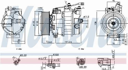 Nissens 890884 - Kompresors, Gaisa kond. sistēma adetalas.lv