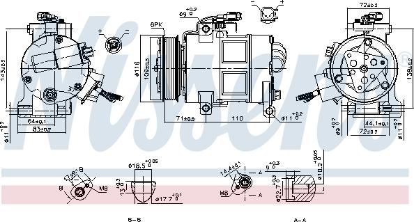 Nissens 890249 - Kompresors, Gaisa kond. sistēma adetalas.lv