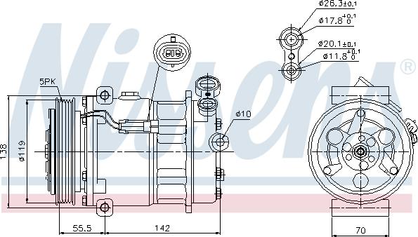 Nissens 89157 - Kompresors, Gaisa kond. sistēma adetalas.lv