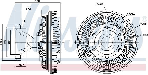 Nissens 86070 - Sajūgs, Radiatora ventilators adetalas.lv