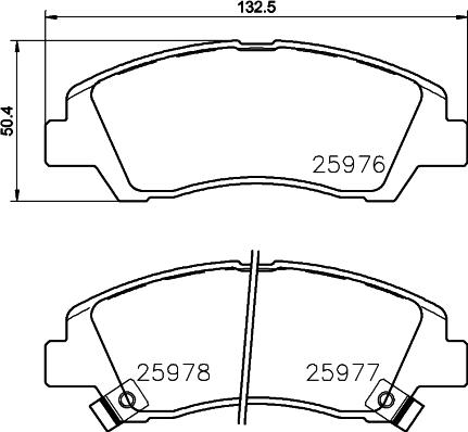 Mando MBF015962 - Bremžu uzliku kompl., Disku bremzes adetalas.lv