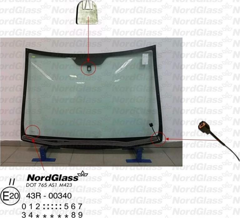 NordGlass 4044686 - Vējstikls adetalas.lv