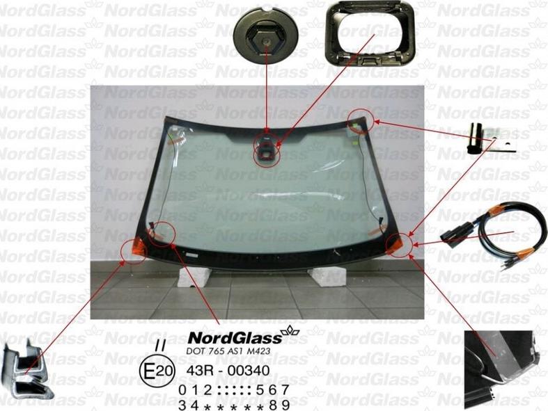 NordGlass 4044015 - Vējstikls adetalas.lv