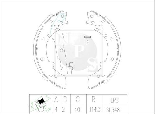 NPS S350I16 - Bremžu loku komplekts adetalas.lv