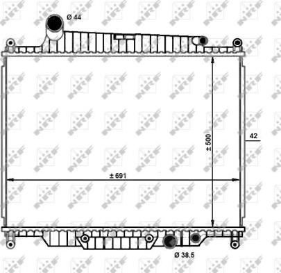 NRF 59096 - Radiators, Motora dzesēšanas sistēma adetalas.lv