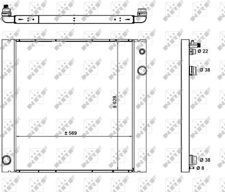 NRF 59182 - Radiators, Motora dzesēšanas sistēma adetalas.lv