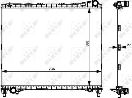 NRF 59174 - Radiators, Motora dzesēšanas sistēma adetalas.lv