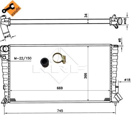 NRF 509510 - Radiators, Motora dzesēšanas sistēma adetalas.lv