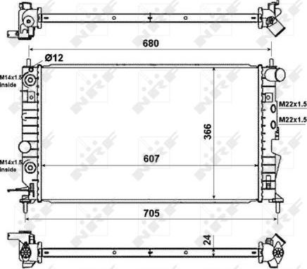 NRF 50219 - Radiators, Motora dzesēšanas sistēma adetalas.lv