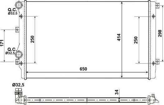 NRF 53406A - Radiators, Motora dzesēšanas sistēma adetalas.lv