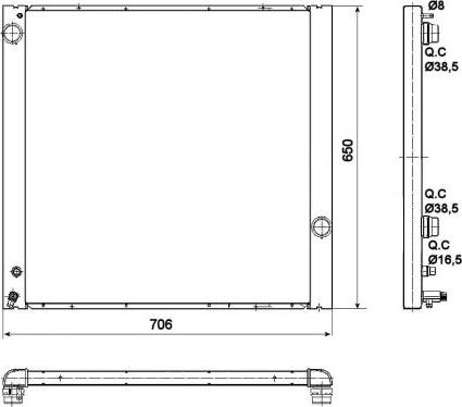 NRF 53099 - Radiators, Motora dzesēšanas sistēma adetalas.lv