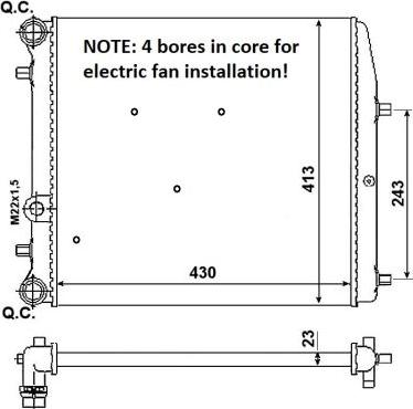 NRF 53021A - Radiators, Motora dzesēšanas sistēma adetalas.lv