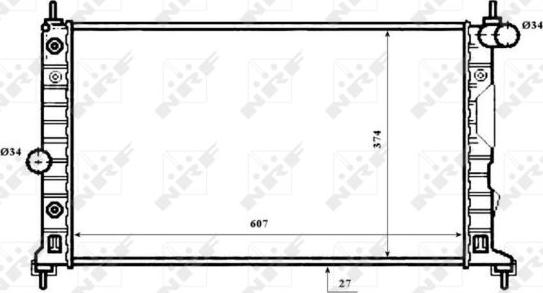 NRF 53844 - Radiators, Motora dzesēšanas sistēma adetalas.lv