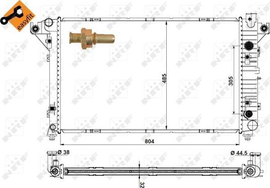 NRF 53780 - Radiators, Motora dzesēšanas sistēma adetalas.lv