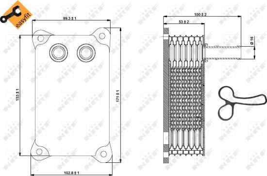 NRF 31294 - Eļļas radiators, Motoreļļa adetalas.lv