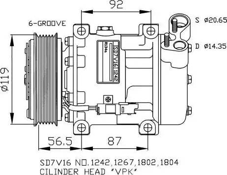 NRF 32270G - Kompresors, Gaisa kond. sistēma adetalas.lv