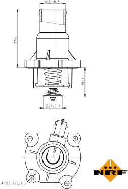 NRF 725033 - Termostats, Dzesēšanas šķidrums adetalas.lv