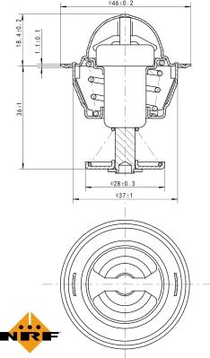 NRF 725109 - Termostats, Dzesēšanas šķidrums adetalas.lv