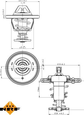 NRF 725118 - Termostats, Dzesēšanas šķidrums adetalas.lv