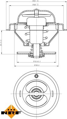 NRF 725185 - Termostats, Dzesēšanas šķidrums adetalas.lv