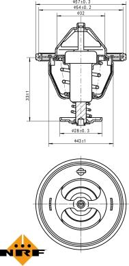 NRF 725131 - Termostats, Dzesēšanas šķidrums adetalas.lv