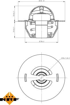 NRF 725129 - Termostats, Dzesēšanas šķidrums adetalas.lv