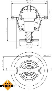 NRF 725126 - Termostats, Dzesēšanas šķidrums adetalas.lv