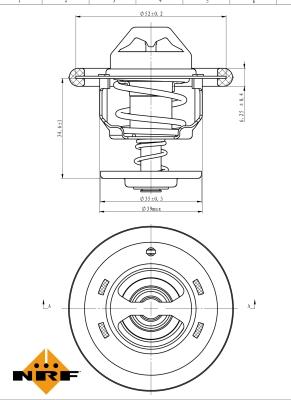 NRF 725206 - Termostats, Dzesēšanas šķidrums adetalas.lv