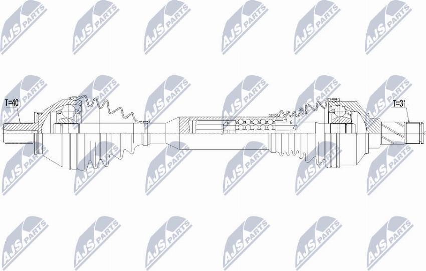 NTY NPW-VV-103 - Piedziņas vārpsta adetalas.lv