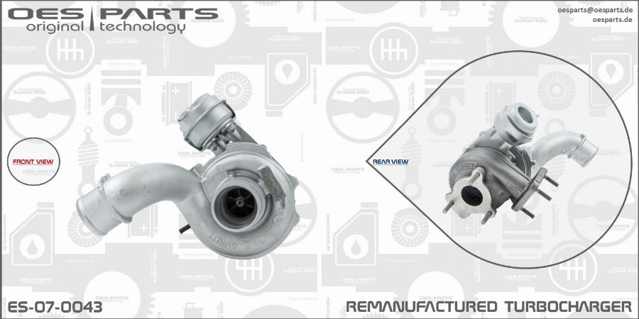 OES PARTS ES-07-0043 - Kompresors, Turbopūte adetalas.lv