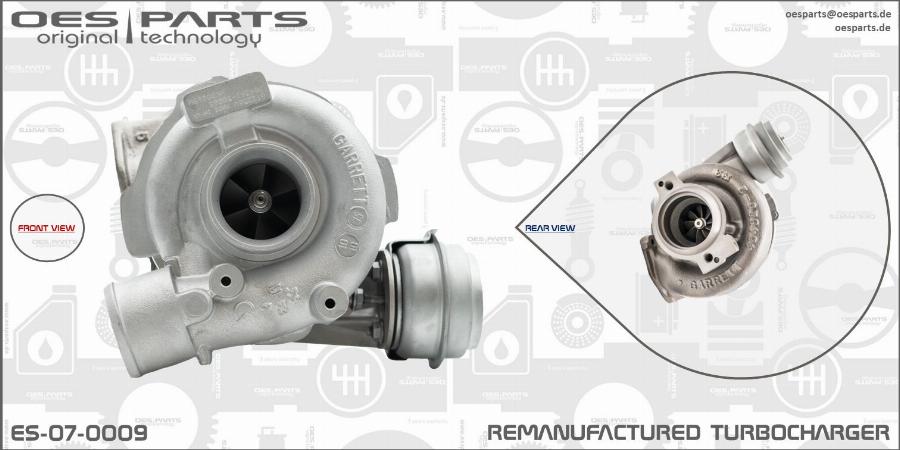 OES PARTS ES-07-0009 - Kompresors, Turbopūte adetalas.lv