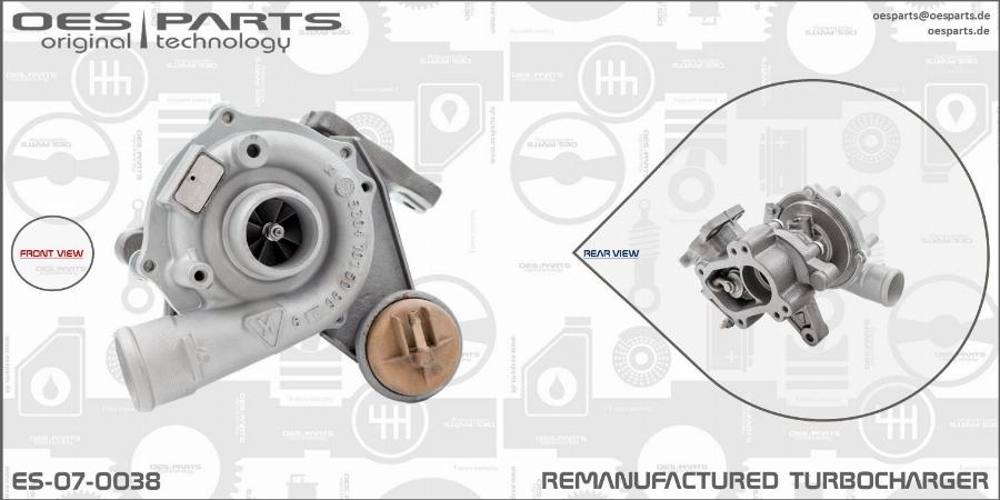 OES PARTS ES-07-0038 - Kompresors, Turbopūte adetalas.lv