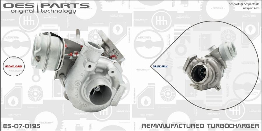 OES PARTS ES-07-0195 - Kompresors, Turbopūte adetalas.lv