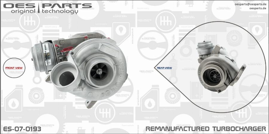 OES PARTS ES-07-0193 - Kompresors, Turbopūte adetalas.lv