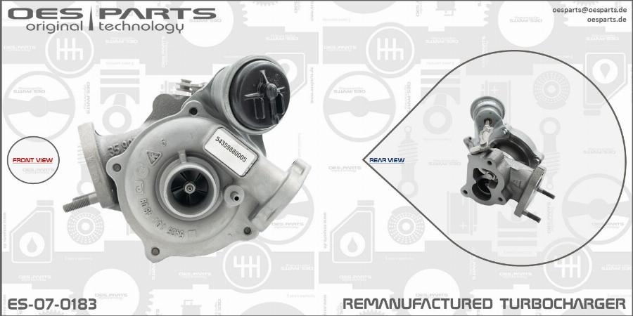 OES PARTS ES-07-0183 - Kompresors, Turbopūte adetalas.lv