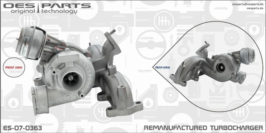 OES PARTS ES-07-0363 - Kompresors, Turbopūte adetalas.lv