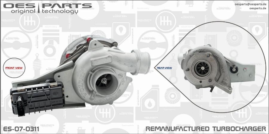 OES PARTS ES-07-0311 - Kompresors, Turbopūte adetalas.lv