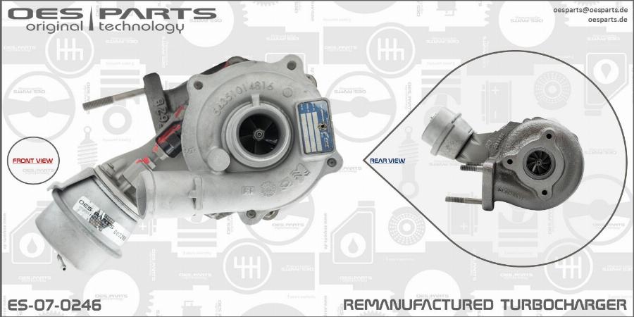 OES PARTS ES-07-0246 - Kompresors, Turbopūte adetalas.lv