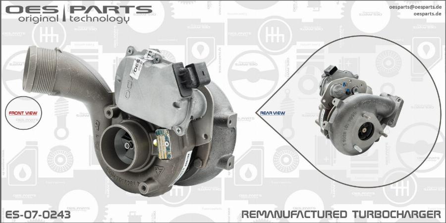 OES PARTS ES-07-0243 - Kompresors, Turbopūte adetalas.lv