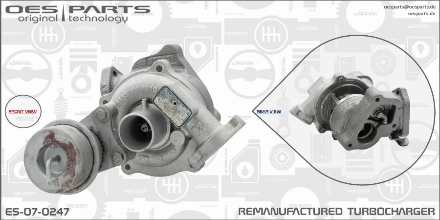 OES PARTS ES-07-0247 - Kompresors, Turbopūte adetalas.lv