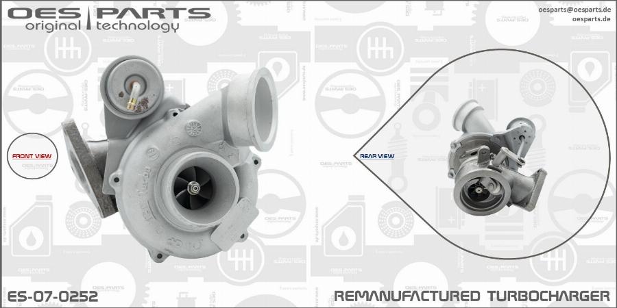 OES PARTS ES-07-0252 - Kompresors, Turbopūte adetalas.lv