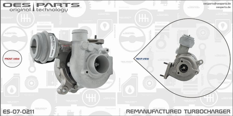 OES PARTS ES-07-0211 - Kompresors, Turbopūte adetalas.lv